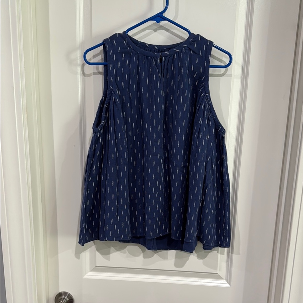 Faherty Blue Boxy Tank Top Relaxed Fit